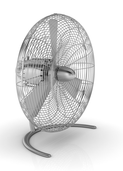 Stadler Form Charly Floor vloerventilator, 48 cm hoog - detail zilver