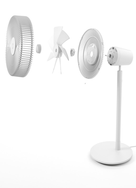 Stadler Form Finn vloer- en tafelventilator, verstelbaar 95,4 cm - detail 2 wit