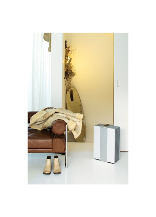 Stadler Form Robert luchtreiniger & -bevochtiger, 47 cm hoog - voorkant 2 zilver