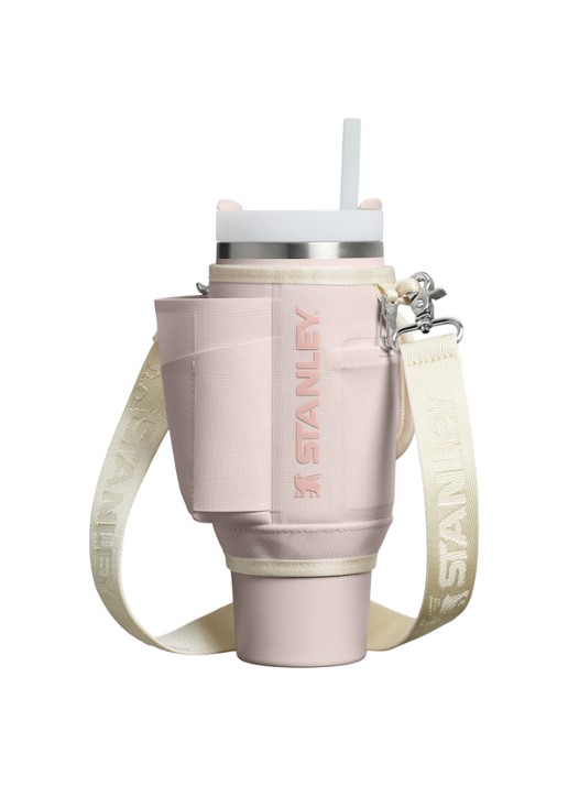 Stanley All-Day Quencher Carry-All crossbodytas voor 1,18 liter thermosfles - voorkant 2 lichtroze