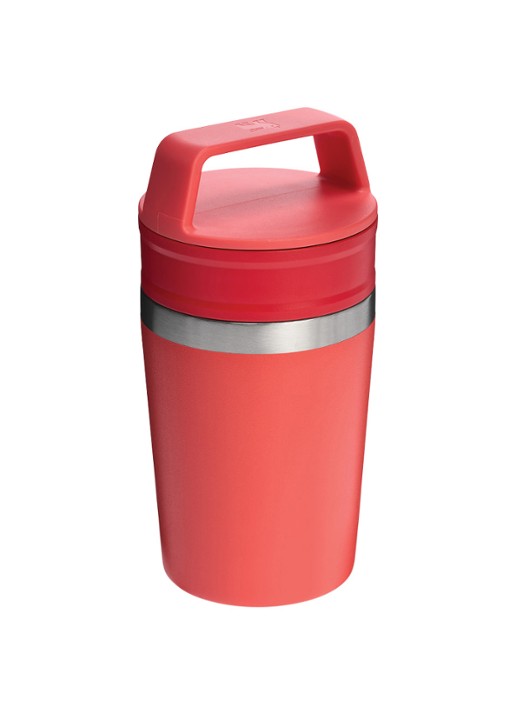 Stanley De Café-To-Go Travel thermosbeker 0,23 liter - achterkant 3 hot coral / koraalrood