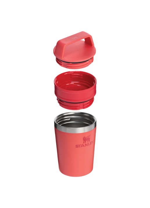 Stanley De Café-To-Go Travel thermosbeker 0,23 liter - voorkant 2 hot coral / koraalrood