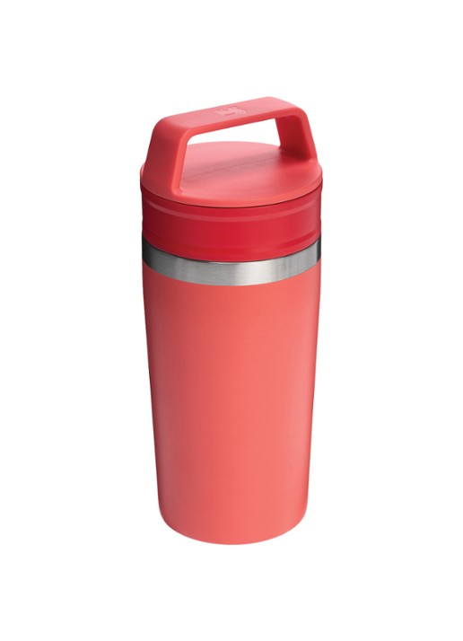 Stanley De Café-To-Go Travel thermosbeker 0,35 liter - achterkant 3 hot coral / koraalrood