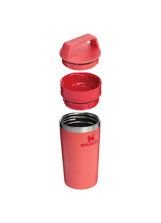 Stanley De Café-To-Go Travel thermosbeker 0,35 liter - voorkant 2 hot coral / koraalrood