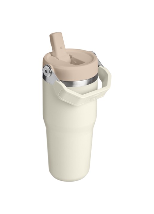 Stanley De IceFlow™ Flip Straw 2.0 waterfles 0,41 liter - achterkant wit