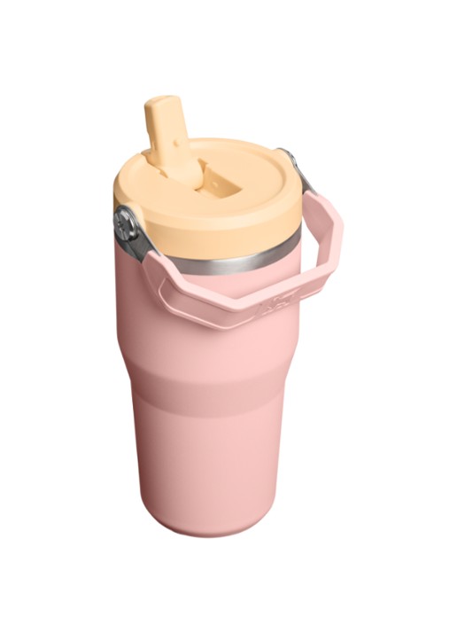 Stanley De IceFlow™ Flip Straw 2.0 waterfles 0,41 liter - achterkant zalmroze