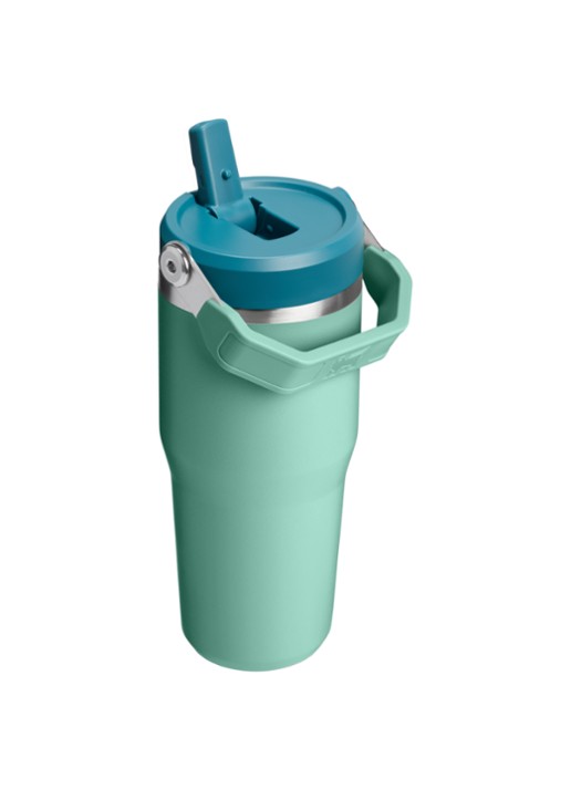 Stanley De IceFlow™ Flip Straw 2.0 waterfles 0,41 liter - achterkant lichtgroen