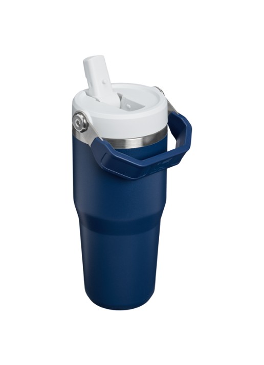 Stanley De IceFlow™ Flip Straw 2.0 waterfles 0,41 liter - achterkant donkerblauw