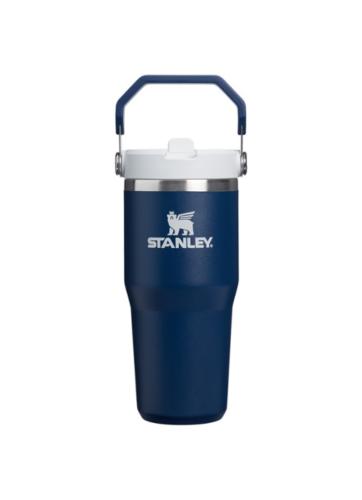 Stanley De IceFlow™ Flip Straw 2.0 waterfles 0,41 liter - voorkant 3 donkerblauw