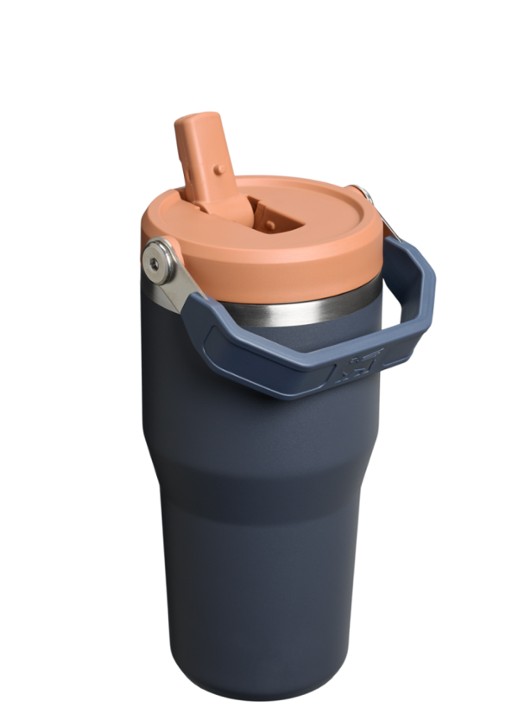 Stanley De IceFlow™ Flip Straw 2.0 waterfles 0,6 liter - achterkant 3 blauw