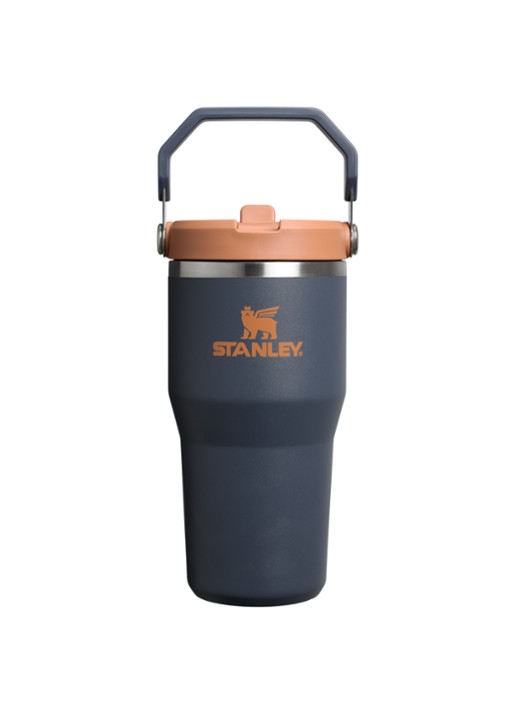 Stanley De IceFlow™ Flip Straw 2.0 waterfles 0,6 liter - voorkant blauw