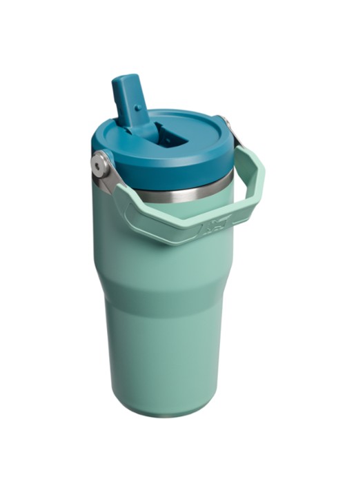 Stanley De IceFlow™ Flip Straw 2.0 waterfles 0,6 liter - achterkant lichtgroen