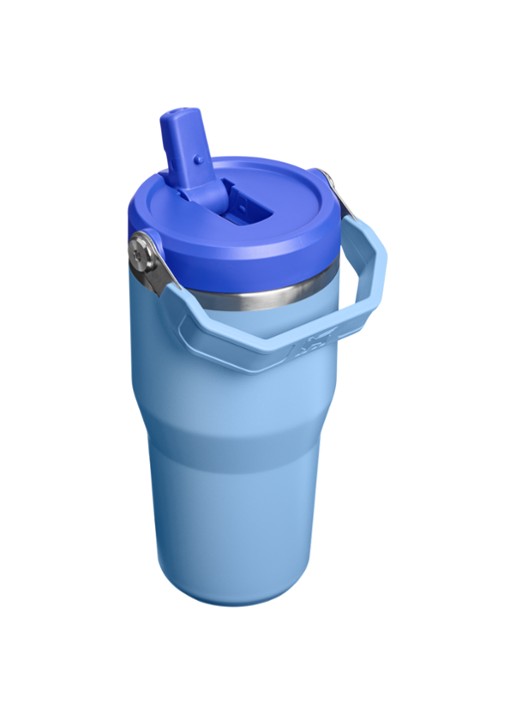 Stanley De IceFlow™ Flip Straw 2.0 waterfles 0,6 liter - achterkant donkerblauw