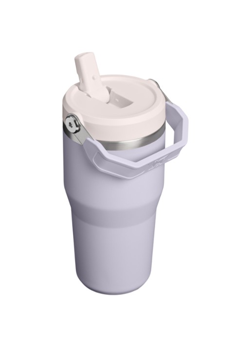 Stanley De IceFlow™ Flip Straw 2.0 waterfles 0,6 liter - achterkant paars
