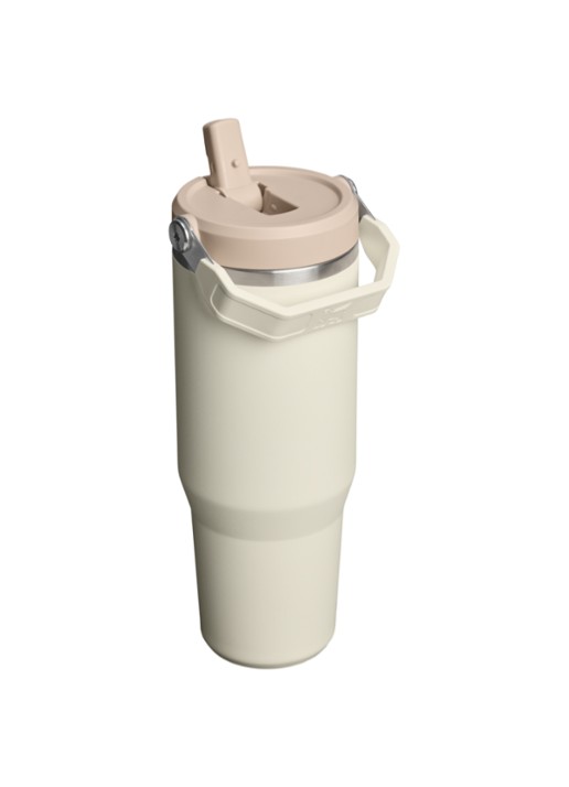 Stanley De IceFlow™ Flip Straw 2.0 waterfles 0,89 liter - achterkant beige