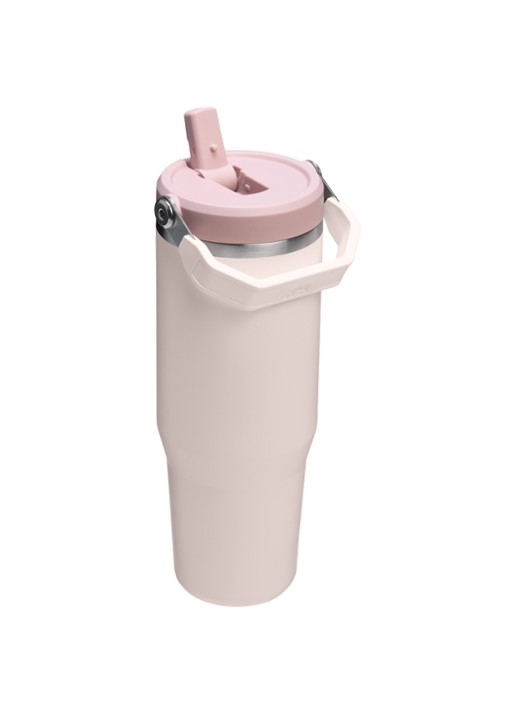 Stanley De IceFlow™ Flip Straw 2.0 waterfles 0,89 liter - achterkant lichtroze