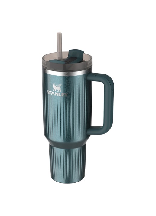 Stanley De Quencher® H2.0 Fluted thermosfles 1,18 liter - voorkant 2 marina shine / donkerblauw