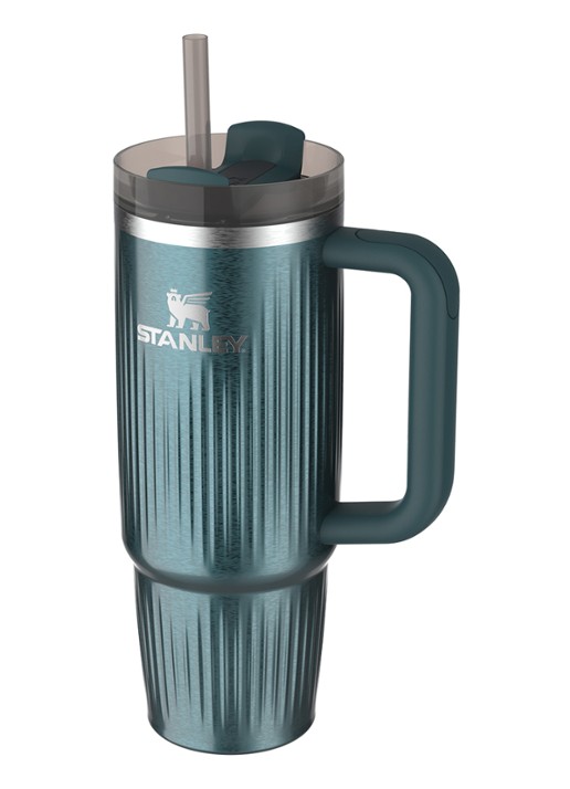 Stanley De Quencher® H2.0 Fluted thermosfles 89 cl - voorkant 2 marina shine / donkerblauw