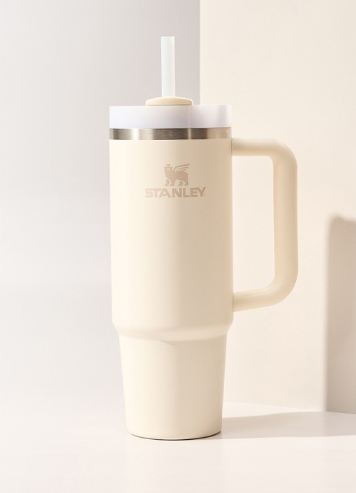 Stanley De Quencher® H2.O FlowState™ thermosfles 0,89 liter - voorkant 2 cream 2.0 / gebroken wit