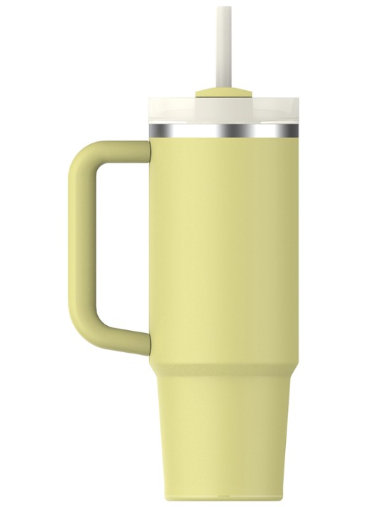 Stanley De Quencher® H2.O FlowState™ thermosfles 0,89 liter - achterkant 4 pomelo / geel