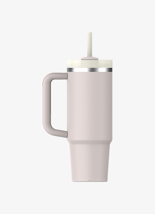 Stanley De Quencher® H2.O FlowState™ thermosfles 0,89 liter - achterkant roze quartz 2.0 / lichtroze
