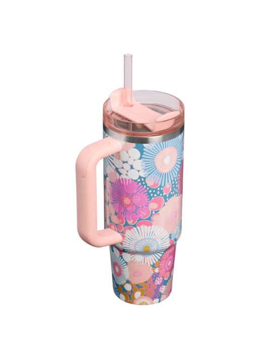 Stanley De Quencher H2.O FlowState™ thermosfles 0,89 liter - achterkant roze