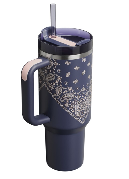 Stanley De Quencher® H2.O FlowState™ thermosfles 1,2 liter - achterkant blauw