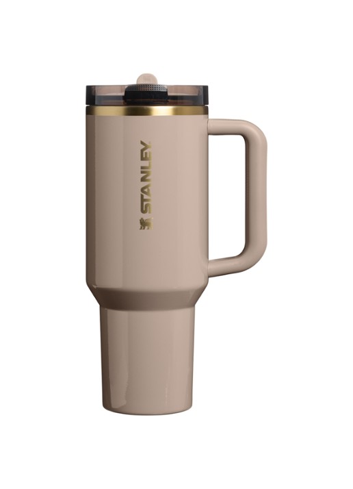 Stanley De Quencher ProTour Flip Straw thermosfles 1,18 liter - voorkant zand