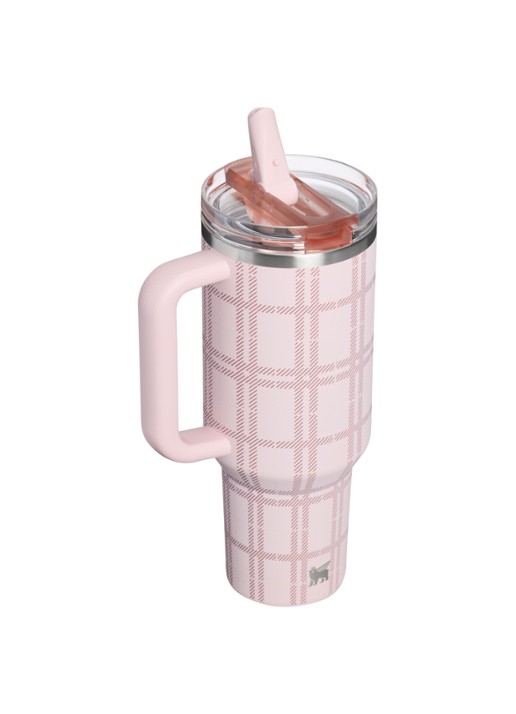 Stanley De Quencher ProTour Flip Straw thermosfles 1,18 liter - achterkant lichtroze