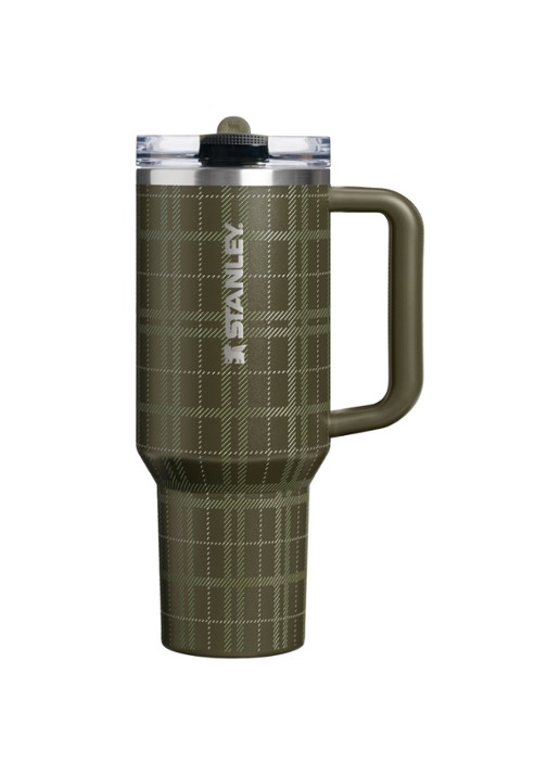 Stanley De Quencher ProTour Flip Straw thermosfles 1,18 liter - voorkant 2 mosgroen
