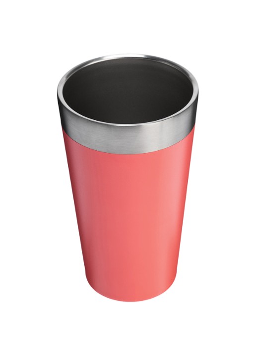 Stanley De Stacking thermosbeker 0,47 liter - achterkant hot coral / koraalrood