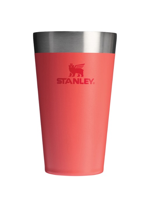 Stanley De Stacking thermosbeker 0,47 liter - voorkant 2 hot coral / koraalrood