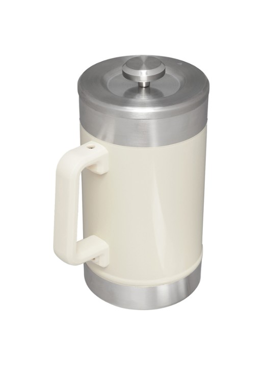 Stanley De Stay-Hot French Press koffiemaker 1,4 liter - achterkant cream gloss / gebroken wit