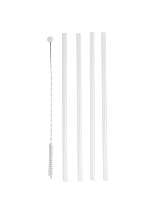 Stanley Flip Straw 2.0 & Tumbler rietje set van 4 met reinigingsborstel - voorkant 2 transparant