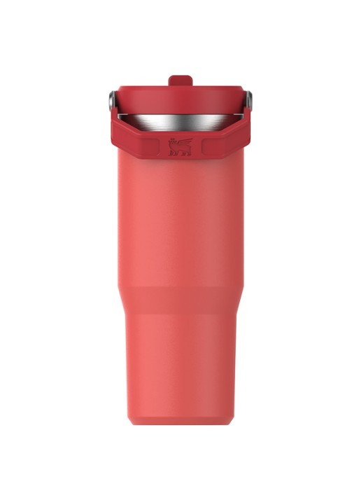Stanley Ice Flow Flip Straw dubbelwandige waterfles 0,89 liter - achterkant koraal