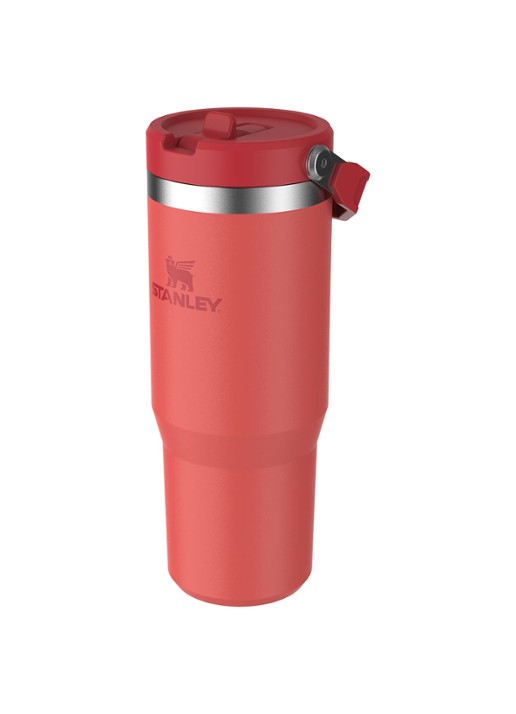 Stanley Ice Flow Flip Straw dubbelwandige waterfles 0,89 liter - voorkant 3 koraal