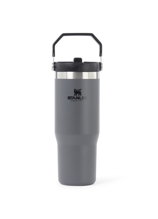 Stanley PMI The IceFlow™ Flip Straw Tumbler thermosfles 0,89 liter - voorkant antraciet