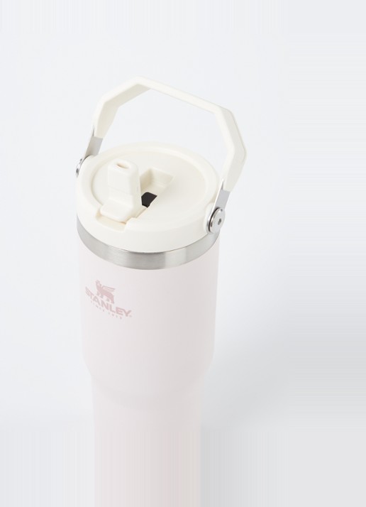 Stanley PMI The IceFlow™ Flip Straw Tumbler thermosfles 0,89 liter - voorkant 2 lichtroze