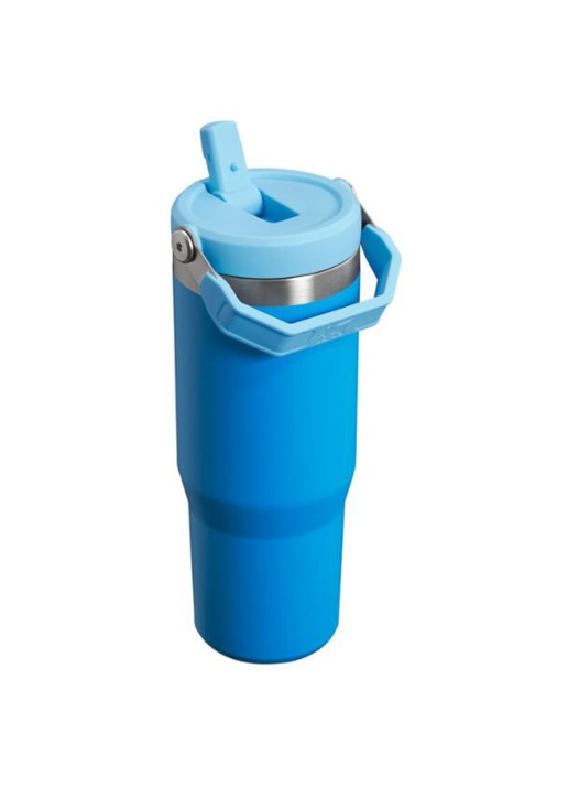 Stanley PMI The IceFlow™ Flip Straw Tumbler thermosfles 0,89 liter - voorkant 2 blauw