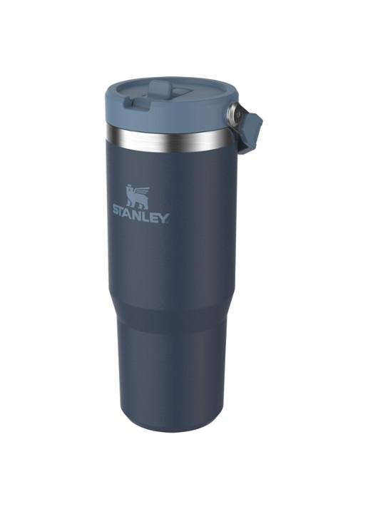 Stanley PMI The IceFlow™ Flip Straw Tumbler thermosfles 0,89 liter - voorkant 2 donkerblauw