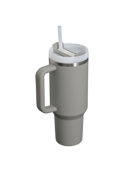 Stanley Quencher H2.0 Flowstate Tumbler thermosfles 1,2 liter  - voorkant 2 middengrijs