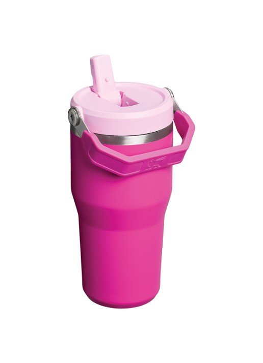 Stanley The IceFlow™ Flip Straw waterfles 0,6 liter - voorkant 2 fuchsia