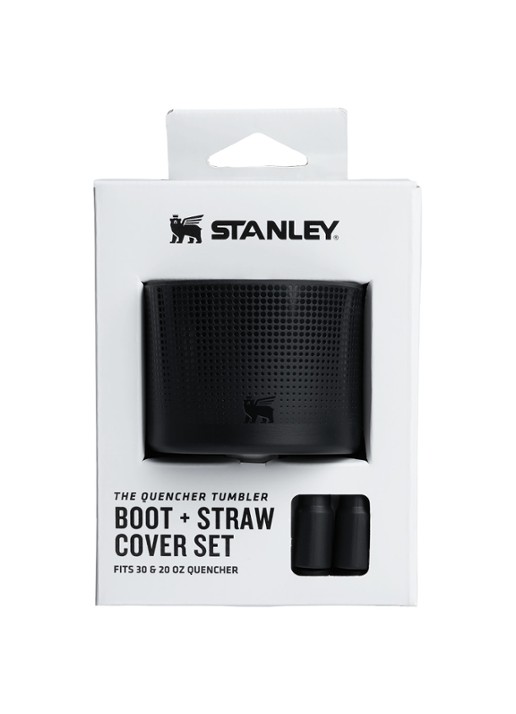 Stanley The Quencher® bekerhoes en rietjes dop 3-delig - detail zwart