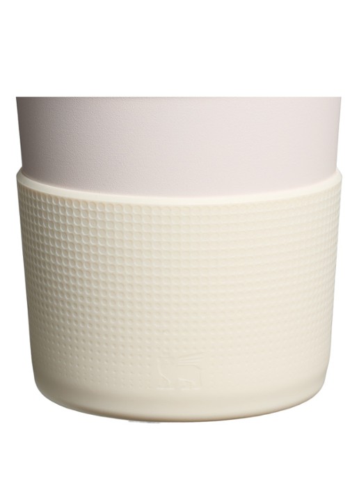 Stanley The Quencher® bekerhoes en rietjes dop 3-delig - voorkant 3 gebroken wit