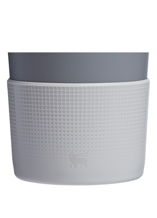 Stanley The Quencher® bekerhoes en rietjes dop 3-delig - voorkant 2 grijs