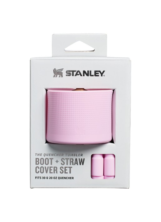 Stanley The Quencher® bekerhoes en rietjes dop 3-delig - detail roze