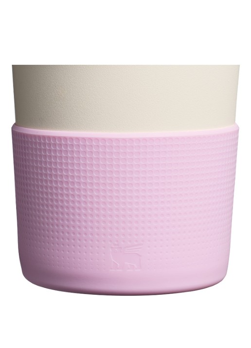 Stanley The Quencher® bekerhoes en rietjes dop 3-delig - voorkant 3 roze
