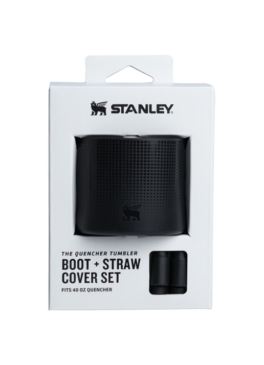 Stanley The Quencher® bekerhoes en rietjes dop 3-delig - detail zwart