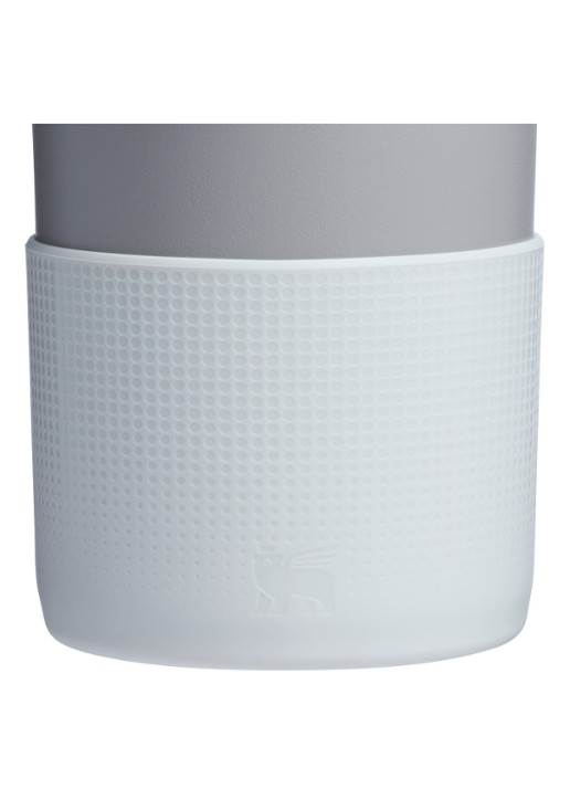 Stanley The Quencher® bekerhoes en rietjes dop 3-delig - voorkant 3 lichtgrijs