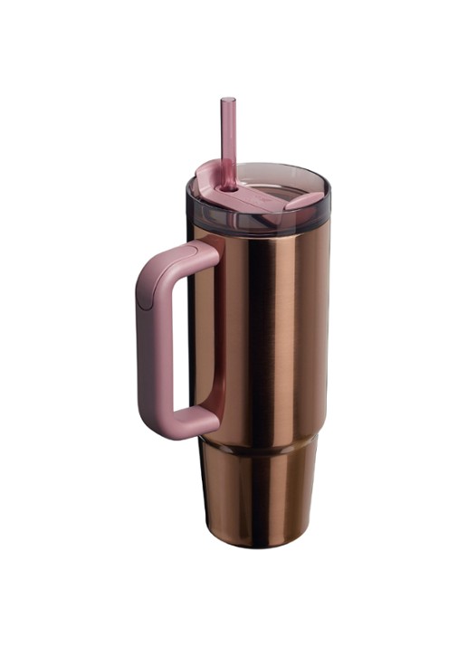 Stanley The Quencher® H2.O FlowState™ thermosfles 0,89 liter - achterkant 3 zalmroze